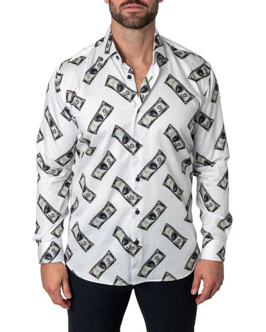 Maceoo Fibonacci Money Cotton Button-Up Shirt in at
