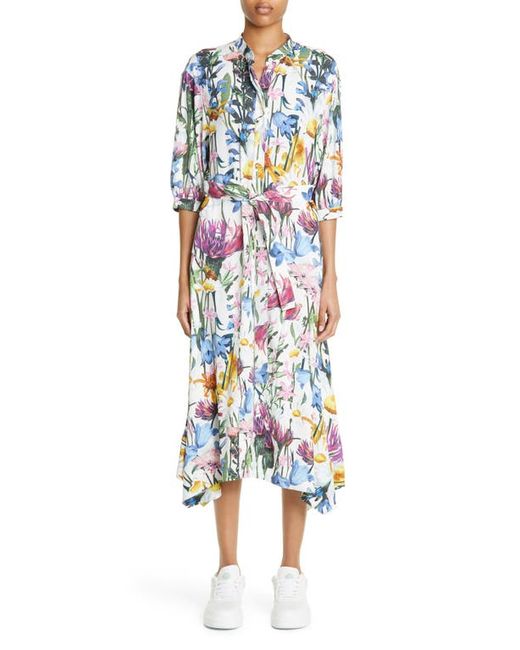 Stella McCartney Floral Print Handkerchief Hem Shirtdress in at