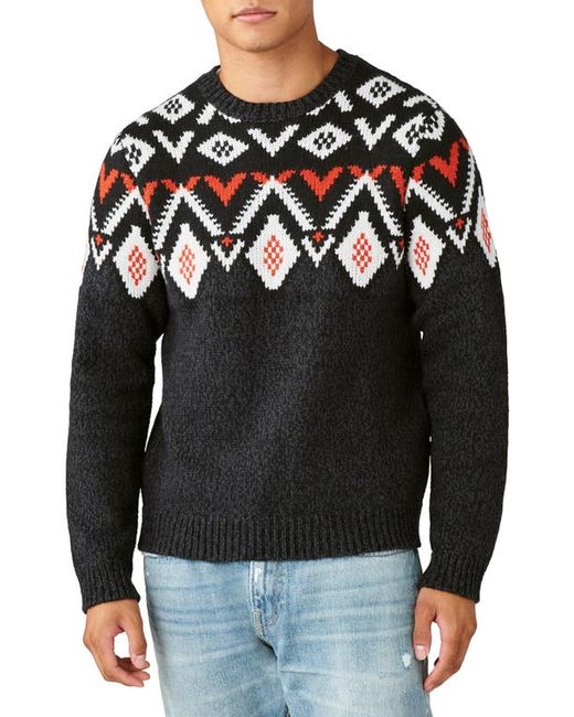 Lucky Brand Fair Isle Cotton Sweater in at