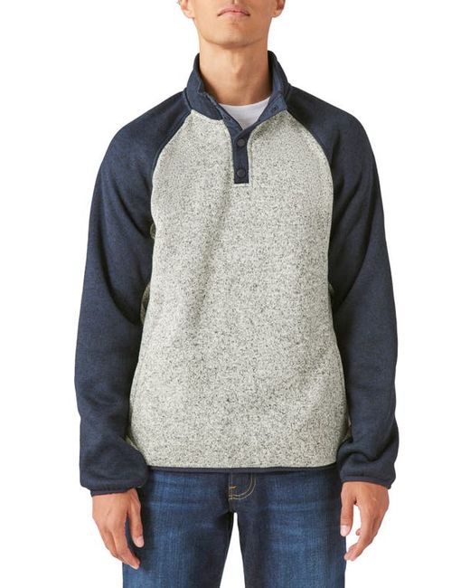 Lucky Brand Colorblock Mock Neck Raglan Pullover in at