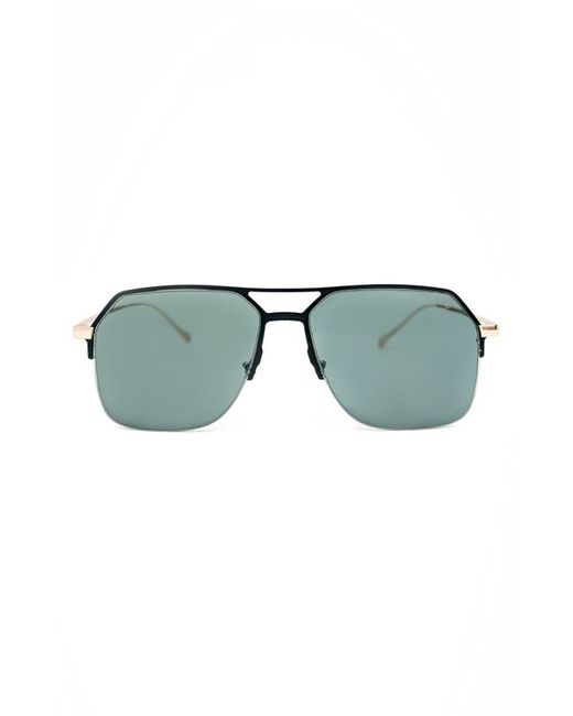 Mita Sustainable Eyewear 57mm Navigator Sunglasses in Matte Gold at