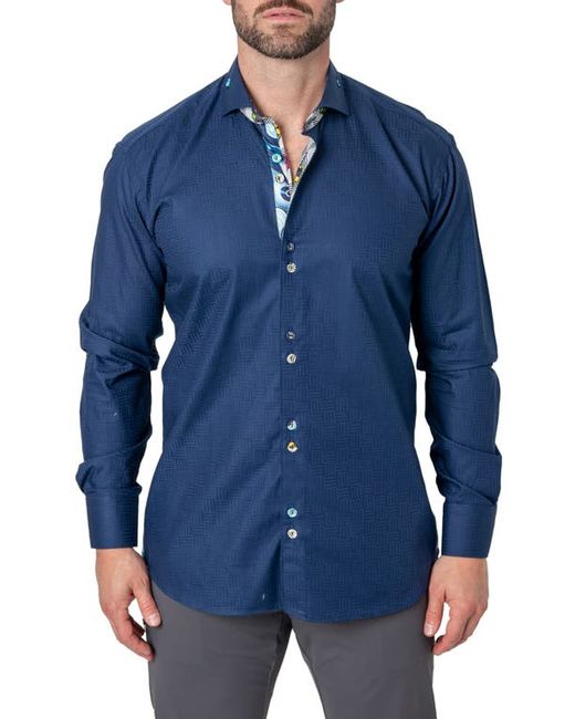 Maceoo Einstein Cubic Contemporary Fit Button-Up Shirt at