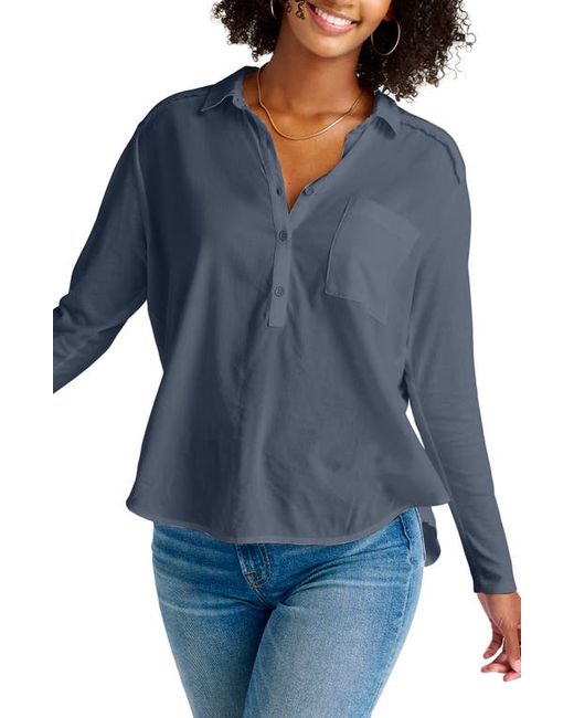 Splendid Paige Half Button Blouse in at