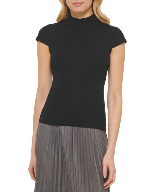Dkny Cap Sleeve Mock Neck Sweater in at