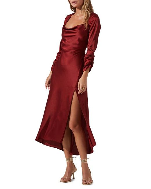 ASTR the Label Gracie Stretch Satin Dress in at