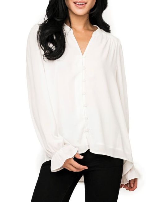 Gibsonlook Ruffle Sleeve Blouse in at