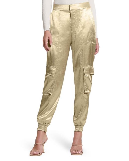 Guess Soundwave Textured Satin Cargo Pants in at