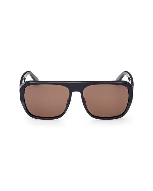 Bally 59mm Rectangular Sunglasses in Shiny Roviex at