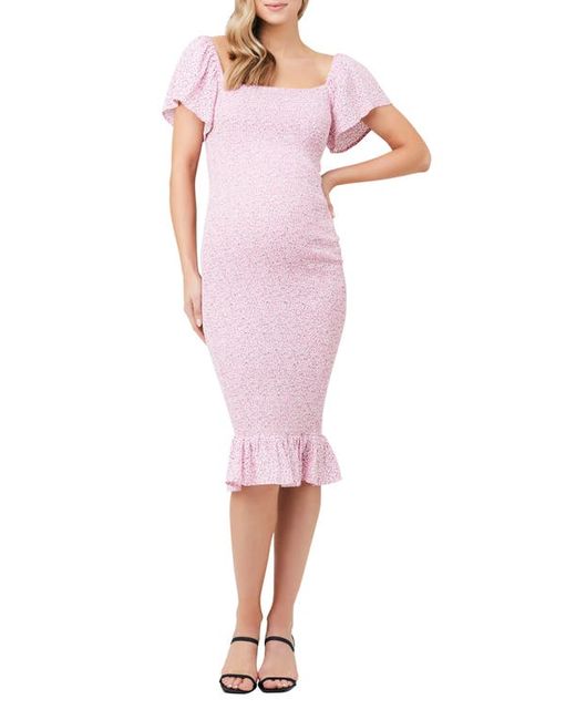 Ripe Maternity Selma Shirred Body-Con Maternity Dress in at