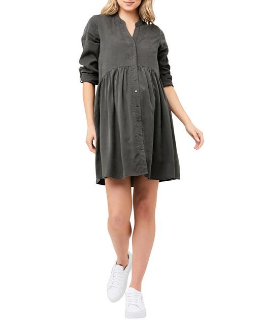 Ripe Maternity Demi Pleated Button-Up Maternity Dress in at