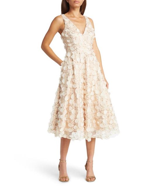 Eliza J Social 3D Flower Sequin A-Line Dress in at