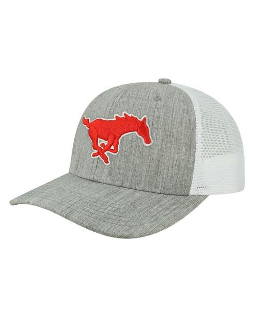 Legacy Athletic White SMU Mustangs The Champ Trucker Snapback Hat at One Oz