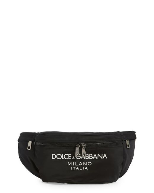Dolce & Gabbana 3D Logo Nylon Belt Bag in Blac at