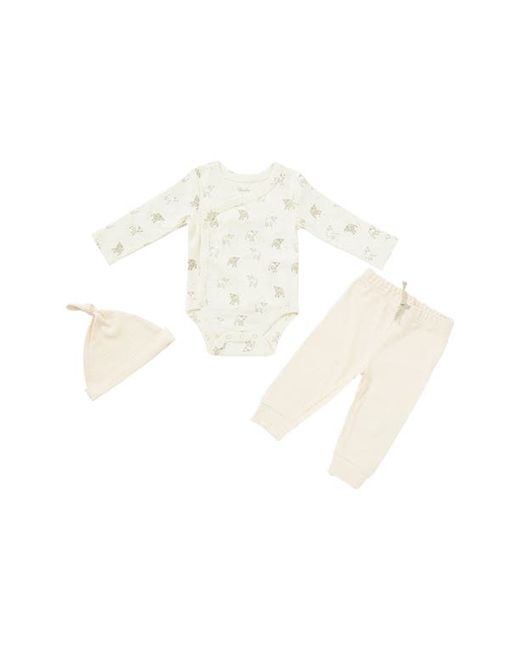 Pehr Little Lamb Organic Cotton Bodysuit Pants Knotted Hat Set in at