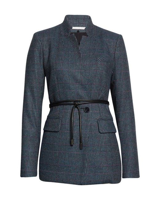 Veronica Beard Wilshire Plaid Belted Dickey Jacket in at