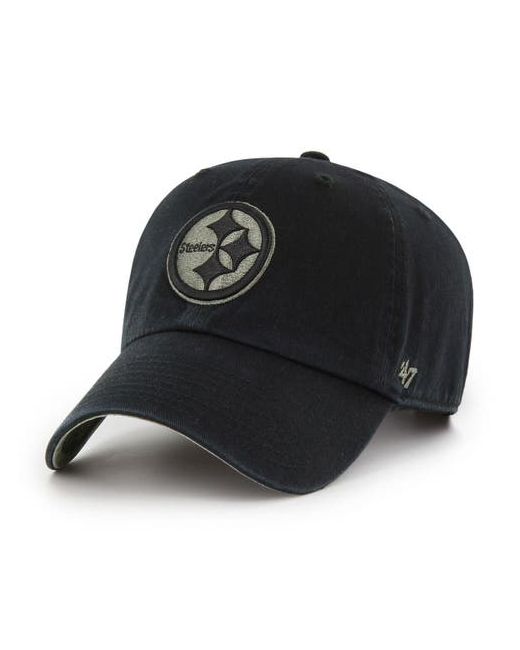 '47 47 Pittsburgh Steelers Ballpark Clean Up Adjustable Hat at One Oz