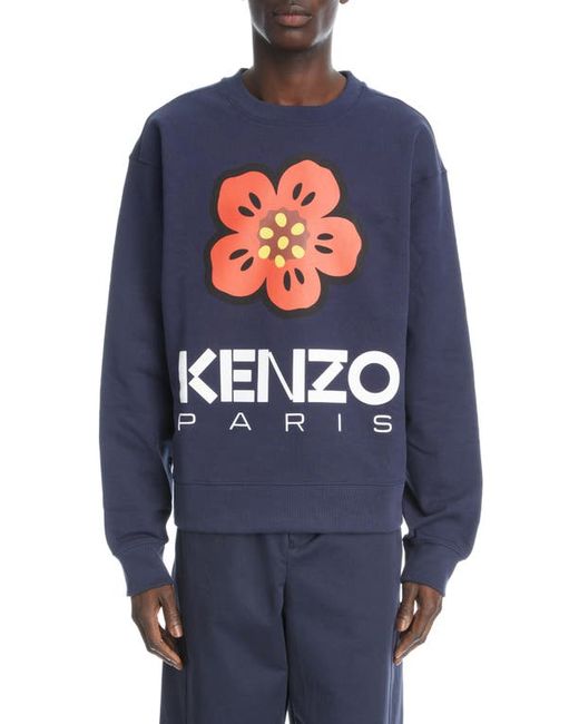 Kenzo Boke Flower Stretch Cotton Graphic Sweatshirt in at
