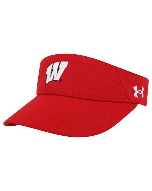 Under Armour Wisconsin Badgers High Performance Adjustable Visor at One Oz