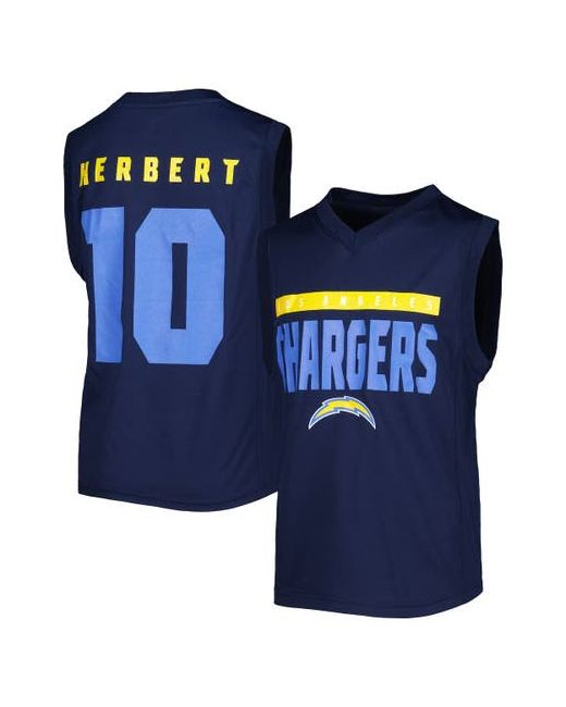 Outerstuff Youth Justin Herbert Los Angeles Chargers Fast Track Player Name Number Tank Top at