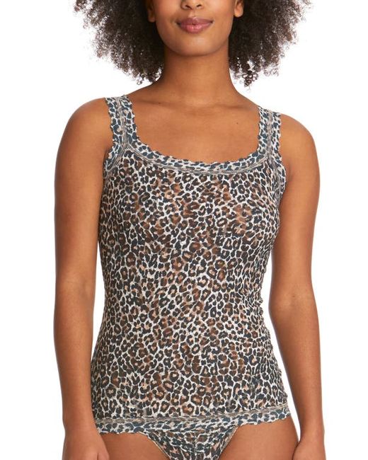 Hanky Panky Classic Animal Print Lace Camisole in Black at