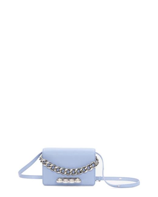 Alexander McQueen Mini The Four Ring with Chain Leather Crossbody Bag in at