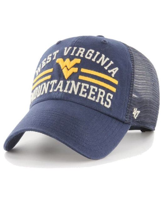 '47 47 West Virginia Mountaineers High Point Clean Up Trucker Snapback Hat at One Oz
