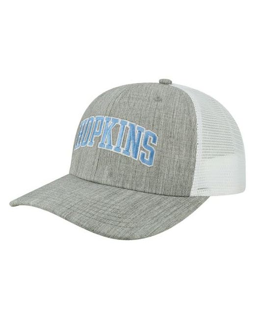 Legacy Athletic White Johns Hopkins Blue Jays Arch Trucker Snapback Hat at One Oz