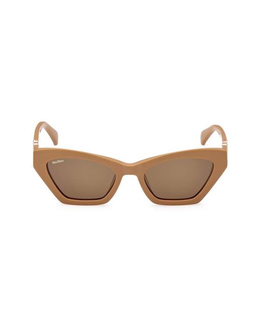 Max Mara 52mm Cat Eye Sunglasses in Matte Brown at
