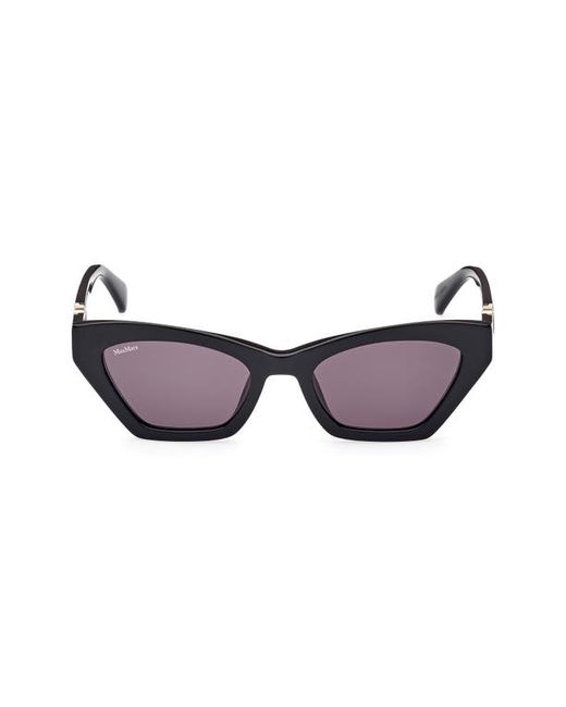 Max Mara 52mm Cat Eye Sunglasses in Shiny Smoke at