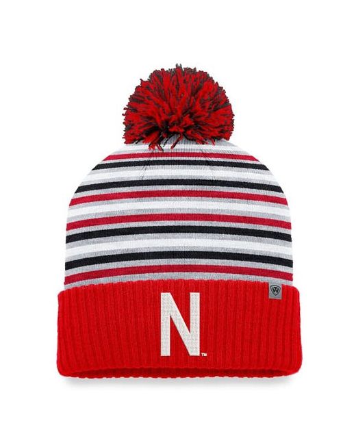 Top Of The World Nebraska Huskers Dash Cuffed Knit Hat with Pom at One Oz