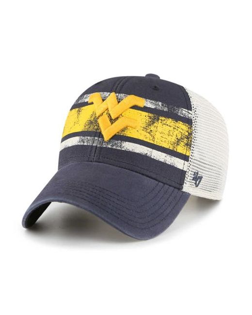 '47 47 White West Virginia Mountaineers Interlude MVP Trucker Snapback Hat at One Oz