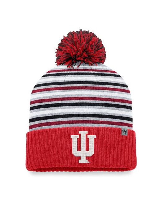 Top Of The World Indiana Hoosiers Dash Cuffed Knit Hat with Pom at One Oz