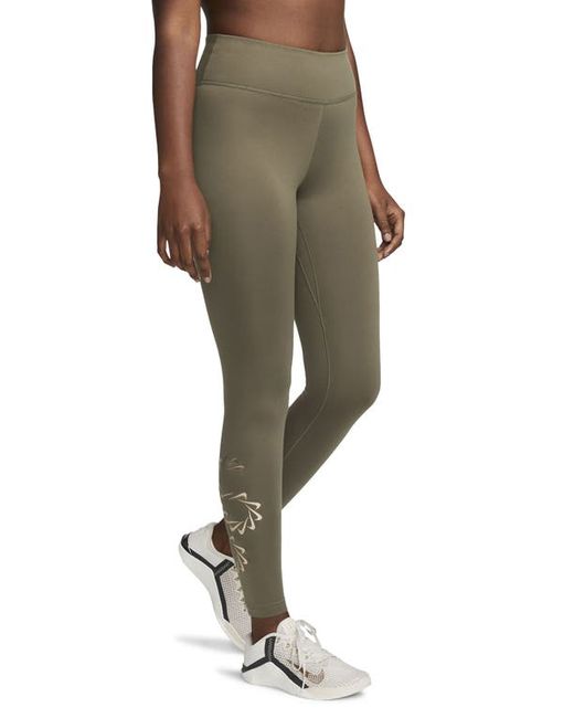 Nike Therma-FIT One Graphic Training Leggings in Medium Olive/Black at