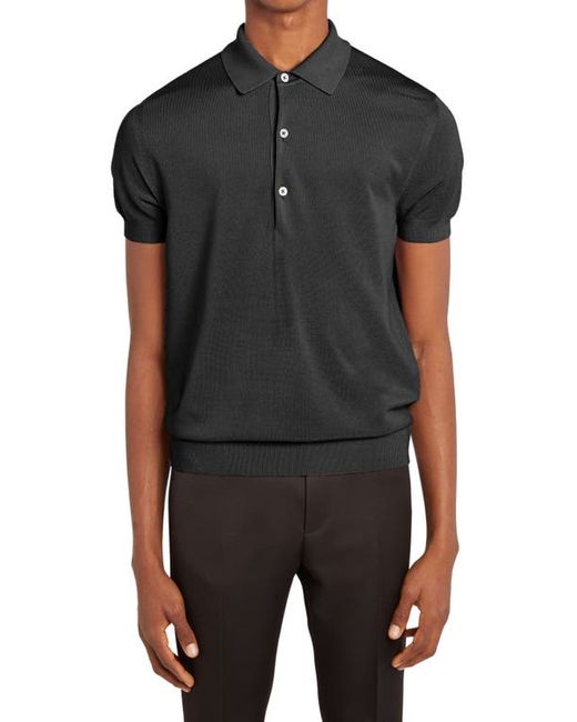 Tom Ford Silk Cotton Piqué Polo Sweater in at