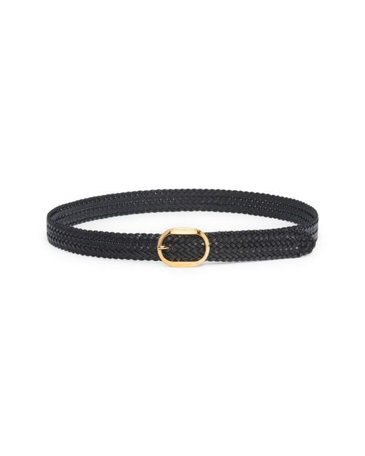 Tom Ford Oval Buckle Woven Leather Belt in at