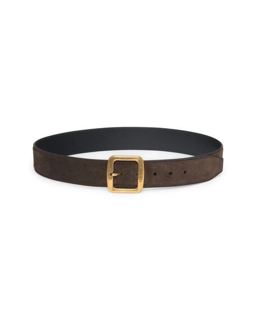 Tom Ford Square Buckle Suede Belt in at
