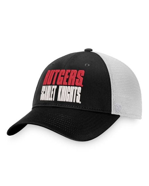 Top Of The World White Rutgers Scarlet Knights Stockpile Trucker Snapback Hat at One Oz