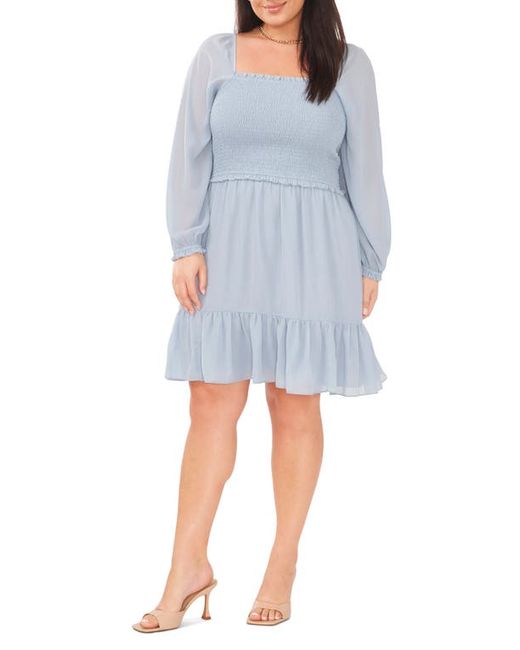 1.State Long Sleeve Smocked Dress in at