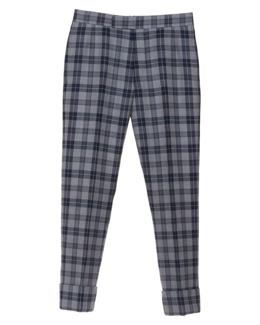 Thom Browne Fit 1 Plaid Backstrap Wool Flannel Trousers in at