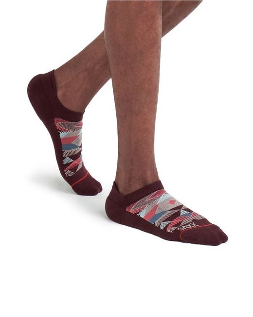 Saxx 2-Pack Whole Package Performance No-Show Socks in Park Lodge Geo Heather at