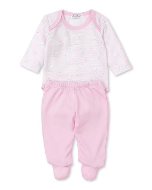 Kissy Kissy Bear Hugs Cotton Bodysuit Footed Pants Set in at
