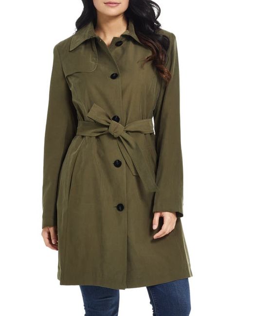 Ellen Tracy Water Repellent Belted Trench Coat in at