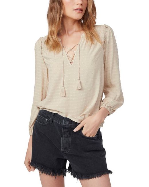 Paige Shaylene Tie Neck Clip Dot Blouse in at