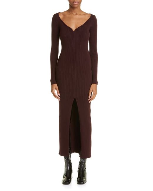 Courrèges Swallow Long Sleeve Rib Sweater Dress in at