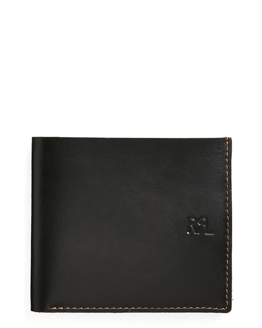 Double RL RRL Leather Bifold Wallet in at