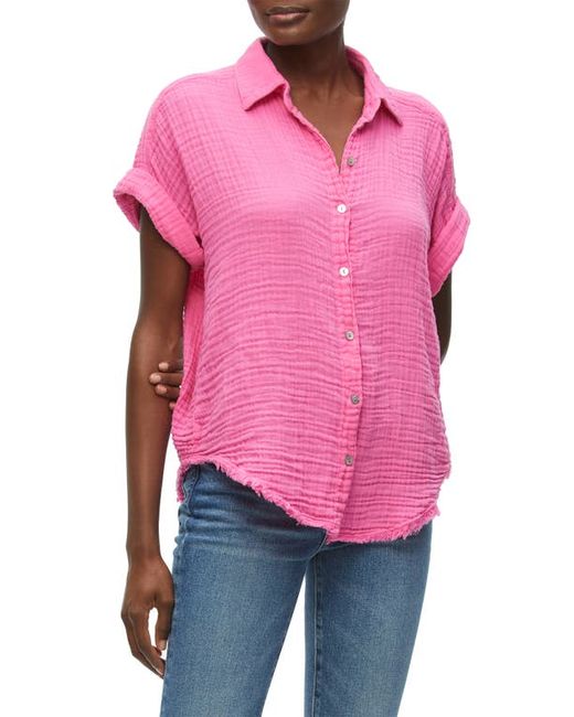 Michael Stars Bailey Cotton Gauze Button-Up Shirt in at