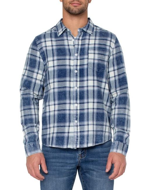 Liverpool Los Angeles Plaid Cotton Flannel Button-Up Shirt in at