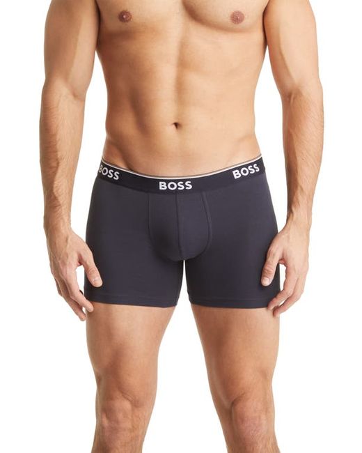 Boss 3-Pack Power Stretch Cotton Boxer Briefs in at