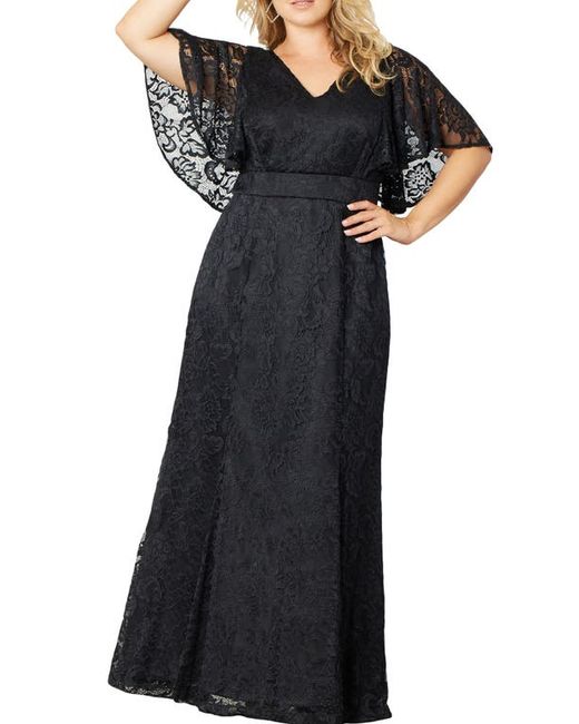 Kiyonna Duchess Lace Evening Gown in at