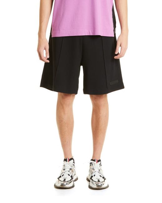 Moncler Cotton Jersey Logo Sweat Shorts in at